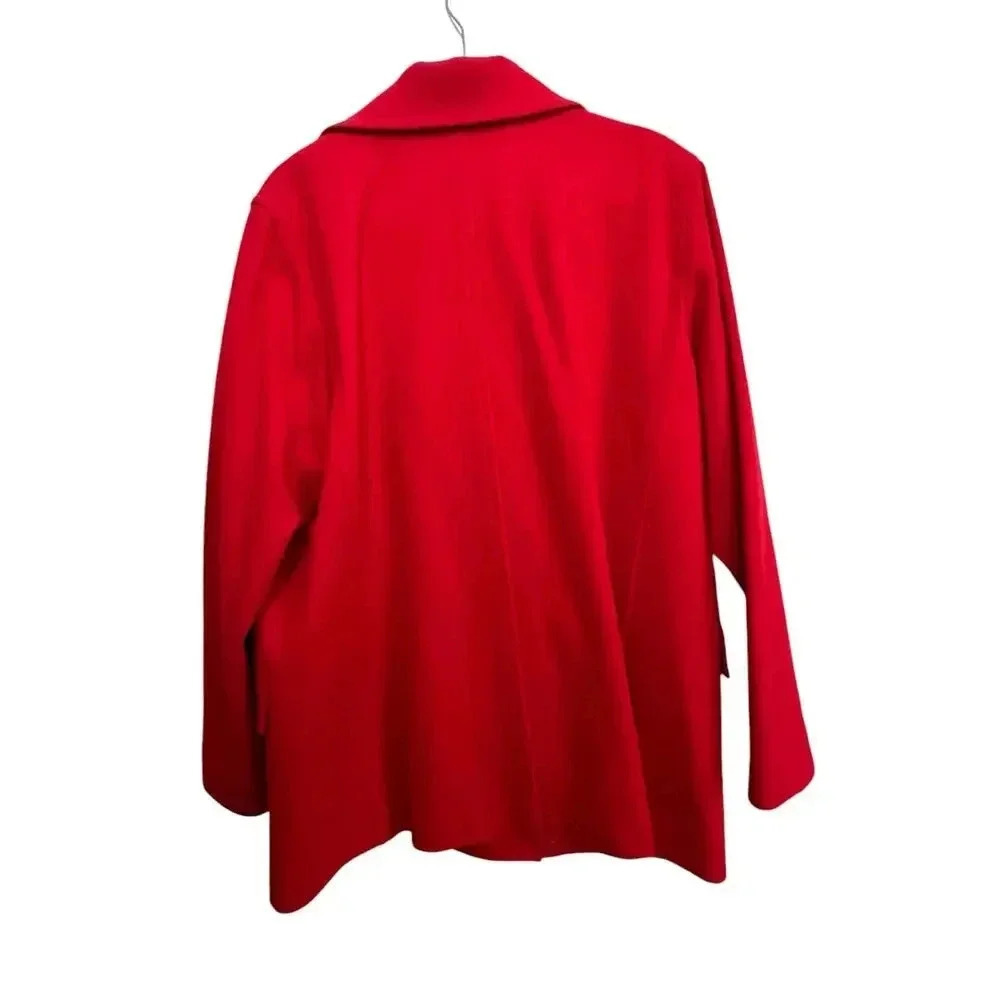 Pendleton Red 100% Virgin Wool Pea Coat Size XL - image 8